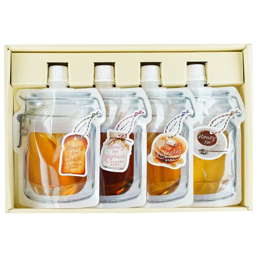 HIG 蜂蜜ミニボトルのセット（75g✖️4） 国産蜂蜜シールアップパウチ入りギフトセット | 【公式】蜂蜜専門店