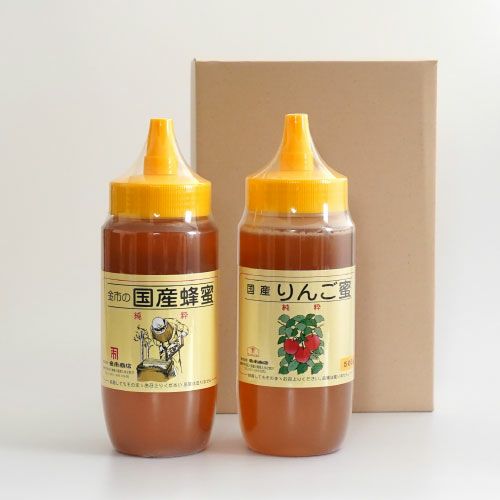 金市のこだわり国産蜂蜜ギフト（国産百花蜜、国産りんご）